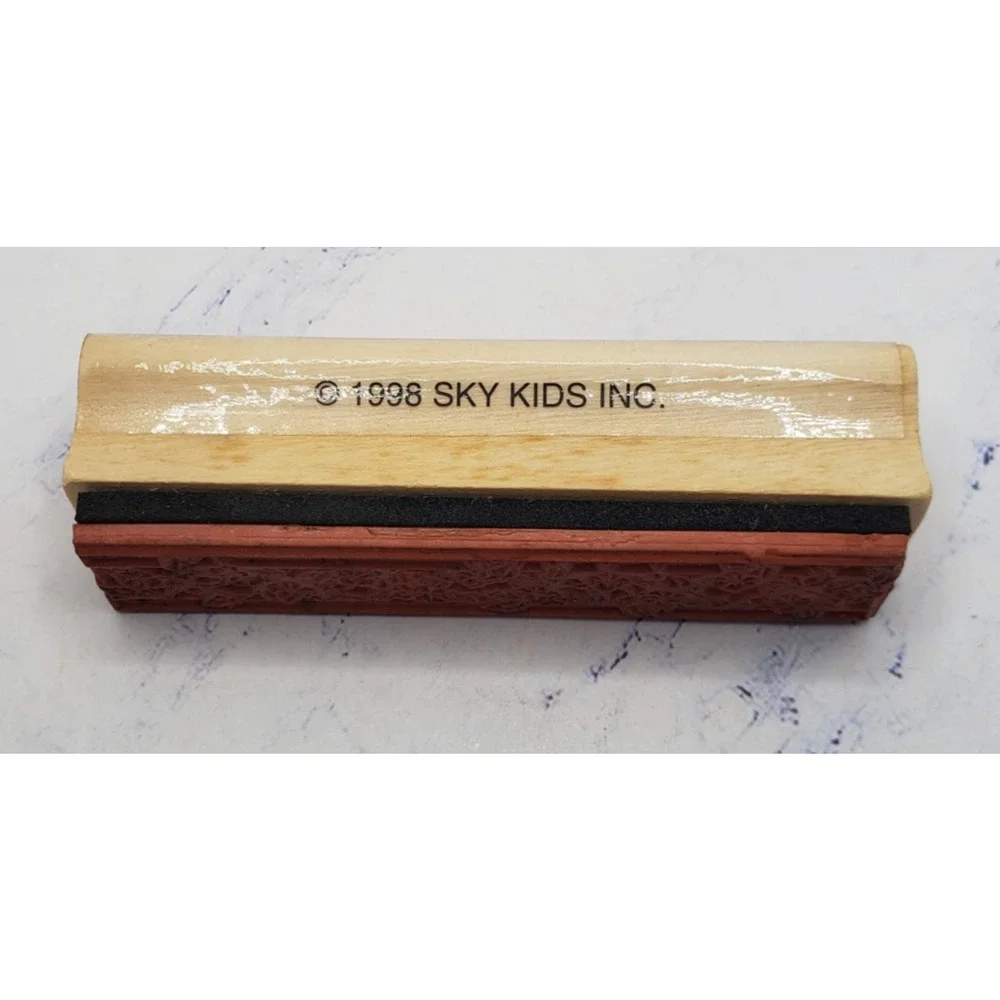 Garden Trestle Floral Berry Sky Kids Wood Mounted Rubber Border Stamp